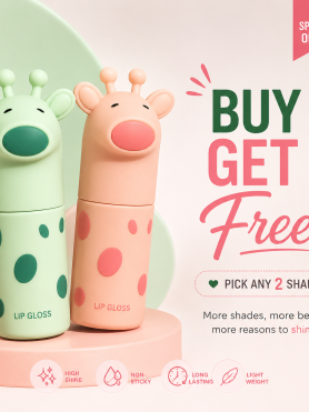 Gegebear Giraffe Buy 1 get 1 Lipgloss